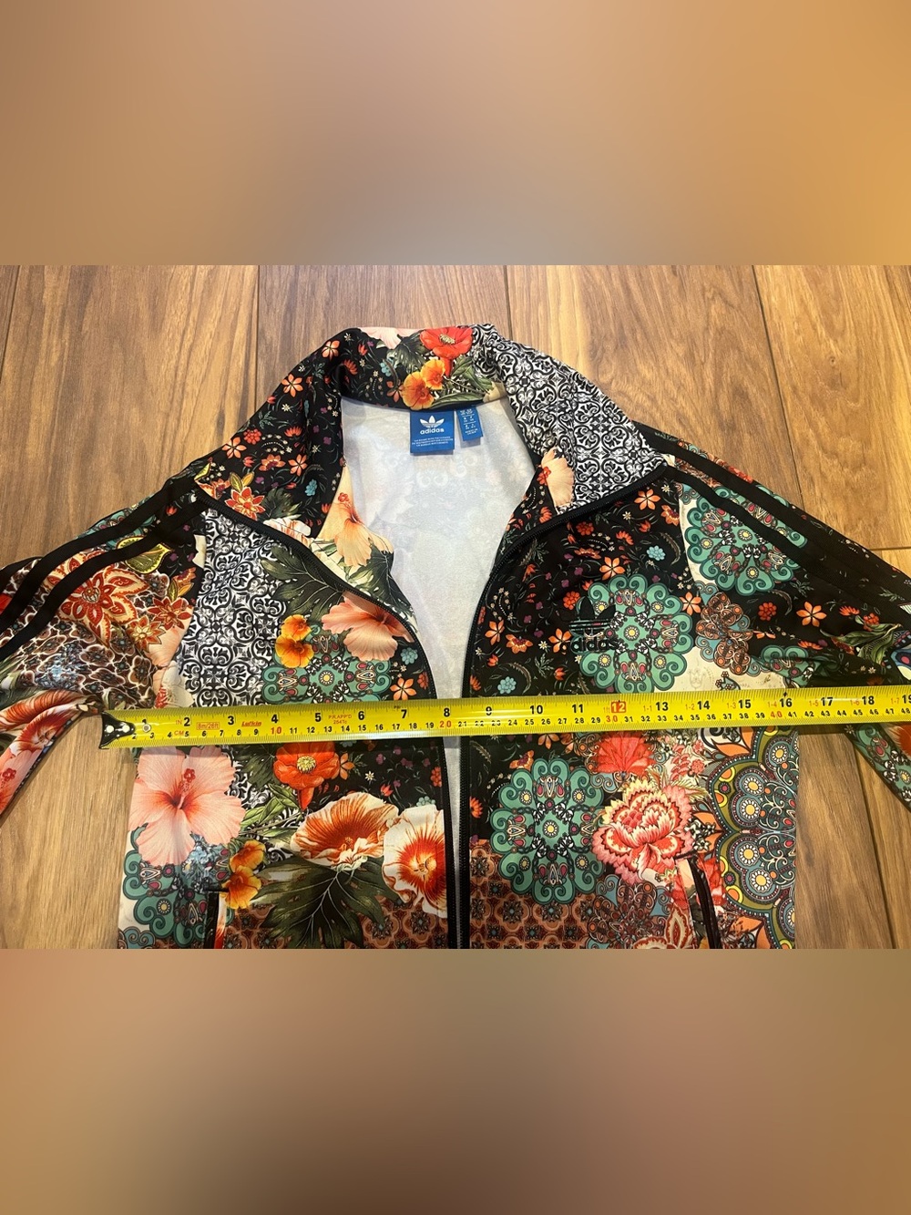 Adidas Originals Floral Paisley Track Jacket Full Zip Women’s Size S - Picture 6 of 7